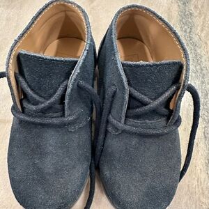 Janie and Jack Navy Blue Suede Lace-Up Boots